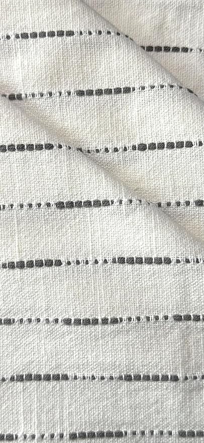 SanVia Cotton Throw Pillow Covers 20x20 – Handwoven Jacquard Texture, Fade-Resistant, No Pilling – Hidden Zipper, Decorative Cushion Cover for Sofa, Couch, Bed – Insert Not Included (Striped, White)