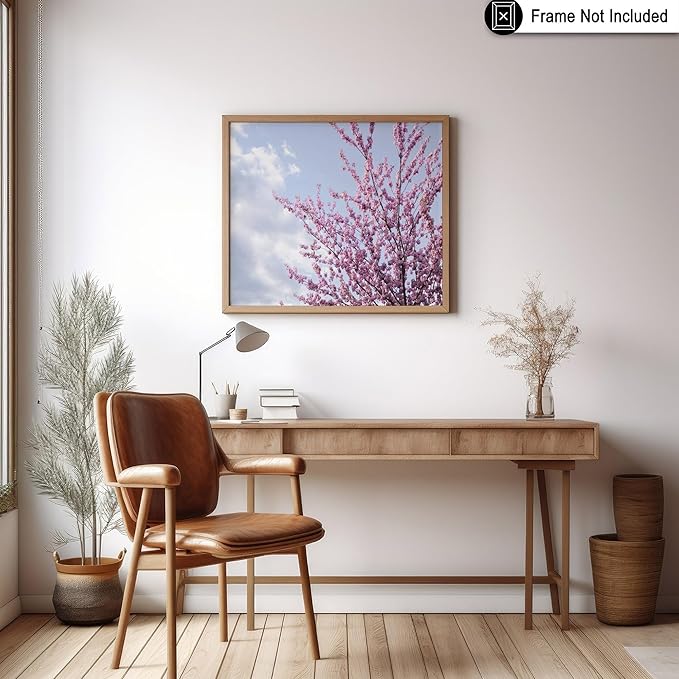 Monem Art Cherry Blossom Spring Sky Photography Print - Floral Nature Art Poster - Wall Decor for Living Room, Bedroom or Office - 8x10 Unframed Wall Art by Mareike Bohmer