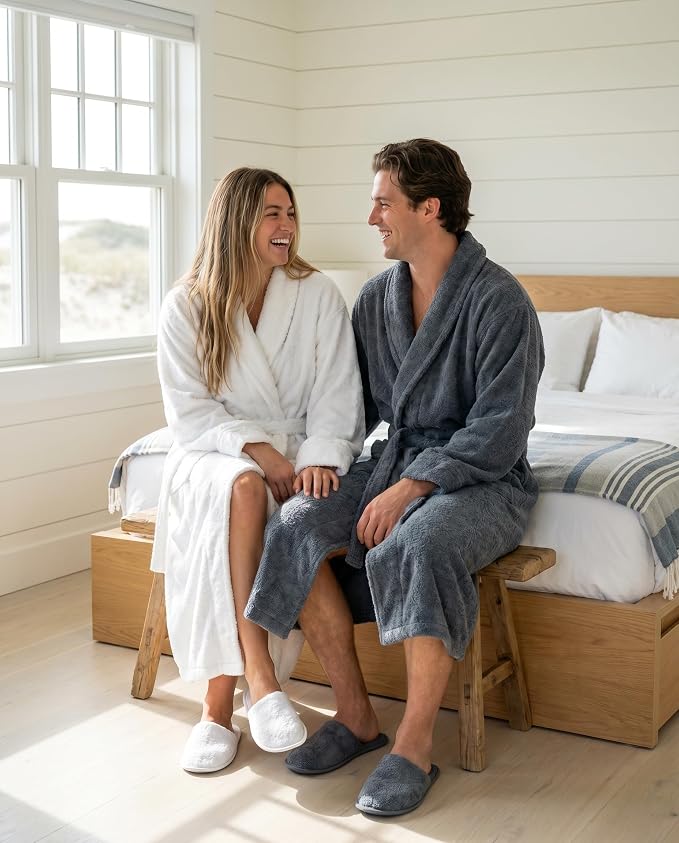 Plush Necessities 100% GOTS Certified Organic Cotton Terry Bathrobe