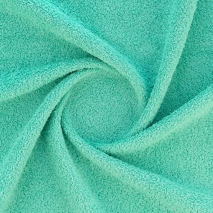 CASA COPENHAGEN Solitaire 6Pcs 100% Egyptian Cotton Large Designer Towels Gift Set- Aquamarine, 600GSM, 2Bath 2Hand 2Washcloths, Bath Towels for Bathroom Set for Women & Men