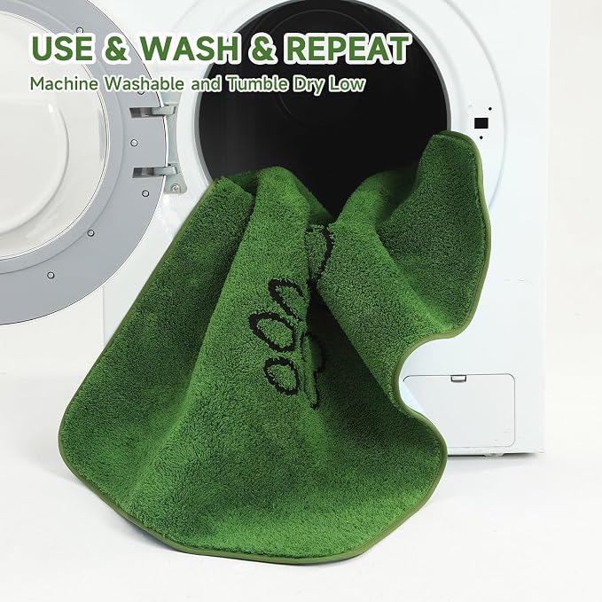 Homimp Washable Pee Pads for Dogs, 6 Pack Super Absorbent Reusable Puppy Pads, Green Long Wool Fake Grass for Potty Training, Upgrade Non-Slip and Leak-Proof,Floor, Couch, Bed, and Crate,Green 18"×24"
