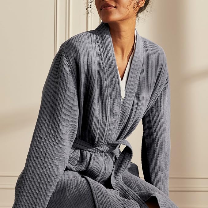 BOLL & BRANCH Dream Robe - 100% Organic Cotton - Ultra Soft, Lightweight, Breathable, and Pre Shrunk - Unisex