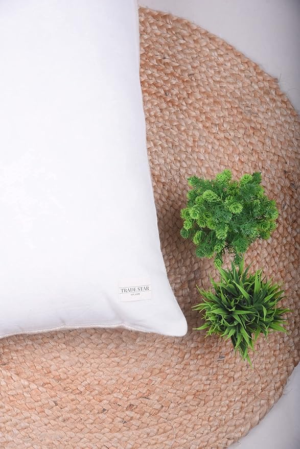 Trade Star Body Pillow Cover 100% Cotton Handloomed Pillow Cover Luxurious Cushion Case Large Modern Throw Pillow Case Farmhouse Indian Couch Cushion Case [Ivory Phoenix 14X36 INCH