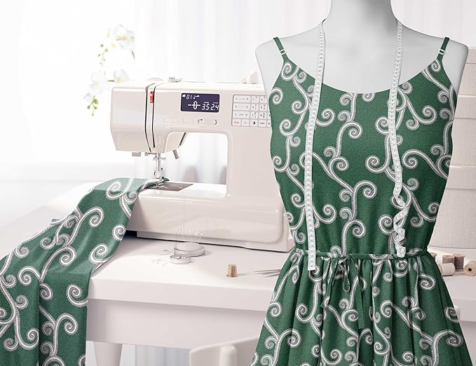 Soimoi Tribal Print - Green, Viscose Rayon Fabric Material - 42 Inch Wide, 1 Yard, Unstitched Material for Dresses, Blouses, Skirts, Sleepwear, Kids Clothing