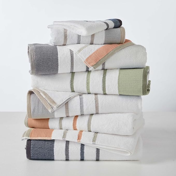 Great Bay Home Decorative Hand Towel Set - Cotton 4 Pack 26x16 Hand Towel Set - Durable Towels for Bathroom Decor (Blue/December Sky)