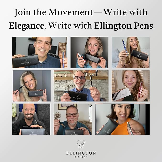 Ellington Pens Luxury Fountain Pen Set - Extra Fine Nib - Includes 3 Ink Cartridges, Refillable Ink Converter, Gift Box - Fountain Pens For Writing, Calligraphy, Journaling, Sketching (Purple Haze)