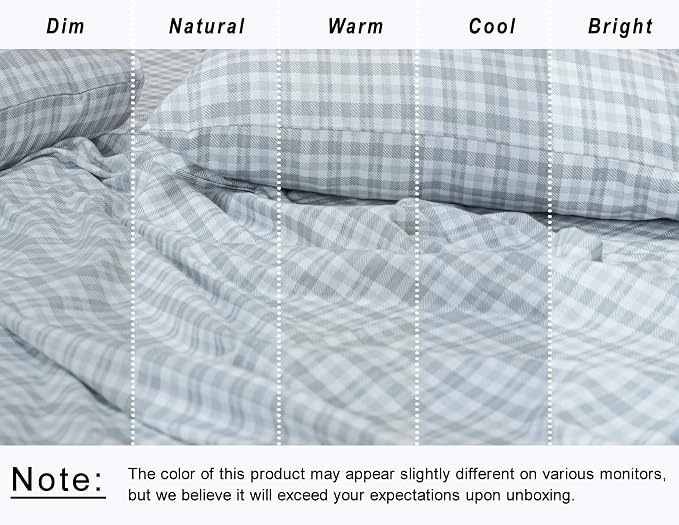 RUVANTI Flannel Sheets Full Size - GOTS Certified 100% Organic Cotton, 4 Piece Warm, Soft & Breathable Set, Deep Pocket Snug Fit, Double Brushed Cozy All Season Bedding, Timeless Tartan
