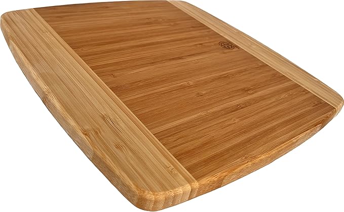 CBN112 Napa Bamboo Wood Cutting Board for Kitchen | Chopping Board | Carving Vegetables, Fruits, Meat - 12'' x 12" x 0.75"