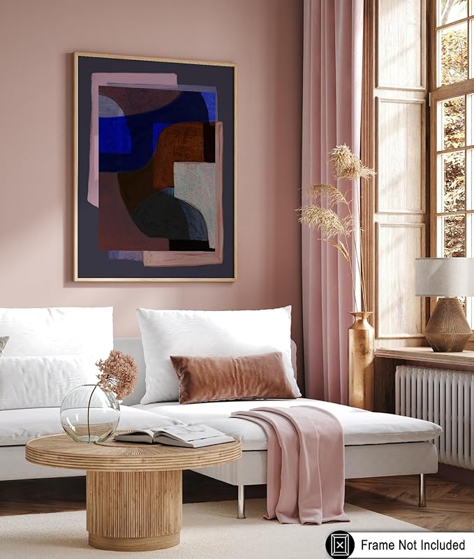 Monem Art Modern Geometric Abstract Print - Contemporary Minimalist Shapes Painting Poster - Wall Decor for Living Room, Bedroom or Office - 18x24 Unframed Wall Art by Mareike Bohmer