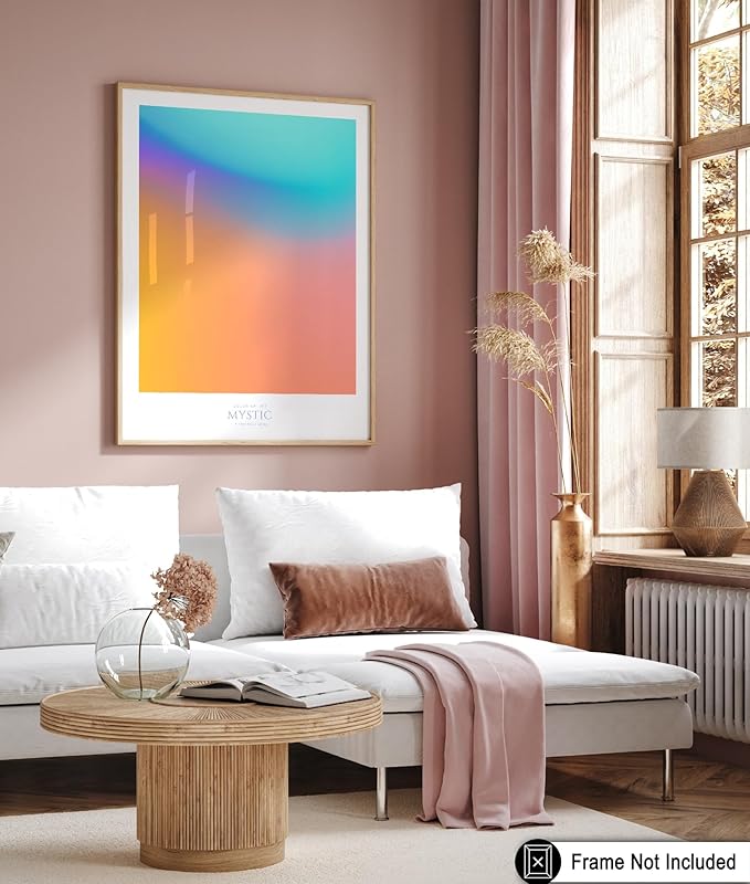 Monem Art Mystic Iridescent Gradient Print - Minimalist Abstract Color Field Poster - Wall Decor for Living Room, Bedroom or Office - 12x16 Unframed Wall Art by Rs Lab Studio
