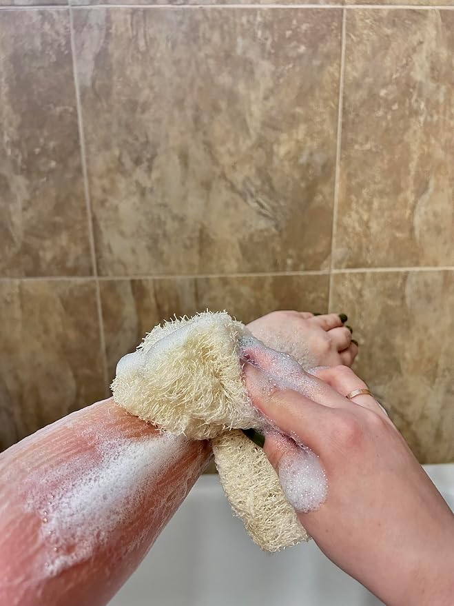 Premium Organic Egyptian Whole Loofah Sponge| Bath & Shower | Body Scrubber | Eco Friendly 100% Natural & Biodegradable | Daily Skin Cleansing Care for Women and Men– 50-60 cm