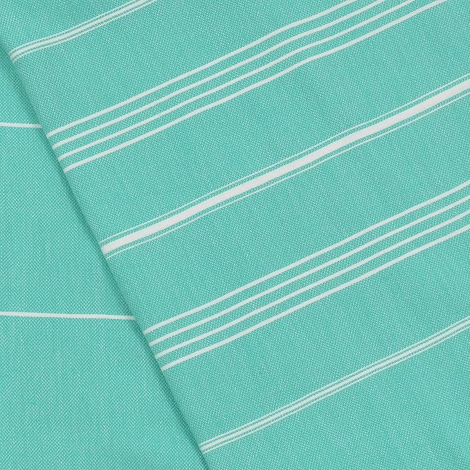Bersuse Towels Anatolia XL Beach Blanket Throw Blanket Turkish Towel 100% Cotton Extra-Large Quick-Dry Lightweight Premium Peshtemal Towel - 61x82 Inches, Mint Green (Set of 3)