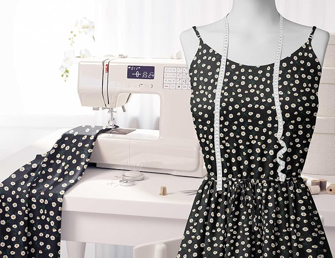 Soimoi Floral Print - Black, Viscose Rayon Fabric Material - 42 Inch Wide, 1 Yard, Unstitched Material for Dresses, Blouses, Skirts, Sleepwear, Kids Clothing