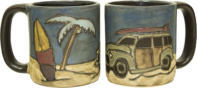 Mug - Woody Surf Wagon - 16 oz - New Fall 2015 - Set of 2 Mugs