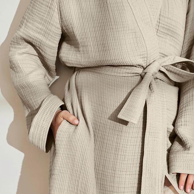 BOLL & BRANCH Dream Robe - 100% Organic Cotton - Ultra Soft, Lightweight, Breathable, and Pre Shrunk - Unisex
