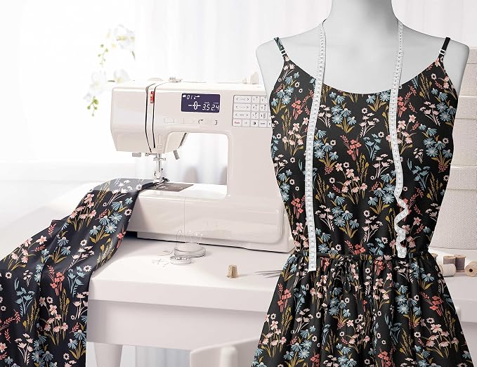 Soimoi Floral Print - Multicolor, Premium Cotton Cambric Fabric - Medium Weight Material for Quilting, Kurtis, Blouse, Kids Clothing, Tunic, Curtains - 42" Inch Wide, 1 Yard