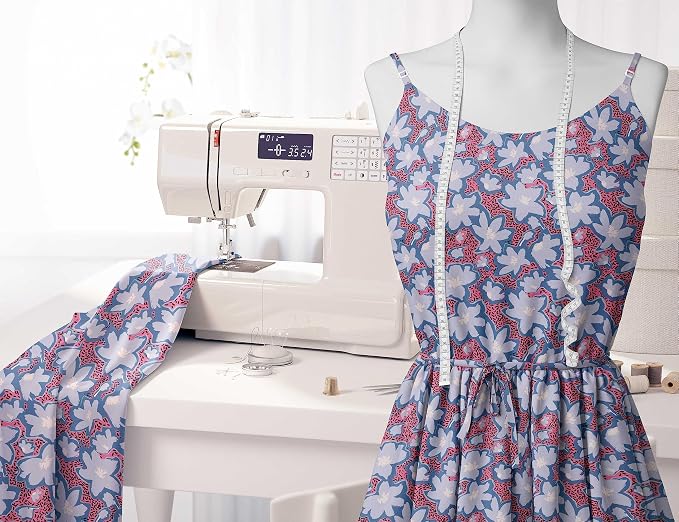 Soimoi Floral Print - Blue, Premium Cotton Cambric Fabric - Medium Weight Material for Quilting, Kurtis, Blouse, Kids Clothing, Tunic, Curtains - 42" Inch Wide, 1 Yard