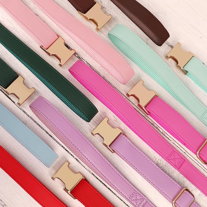 PET ARTIST Soft PU Leather Dog Collar and Leash Set, Bright & Stylish 5FT PU Leather Leash and Collar Set, Durable Pet Collars with Quick Release Metal Buckle for Small Dogs,Mint Green,S(9"-14")