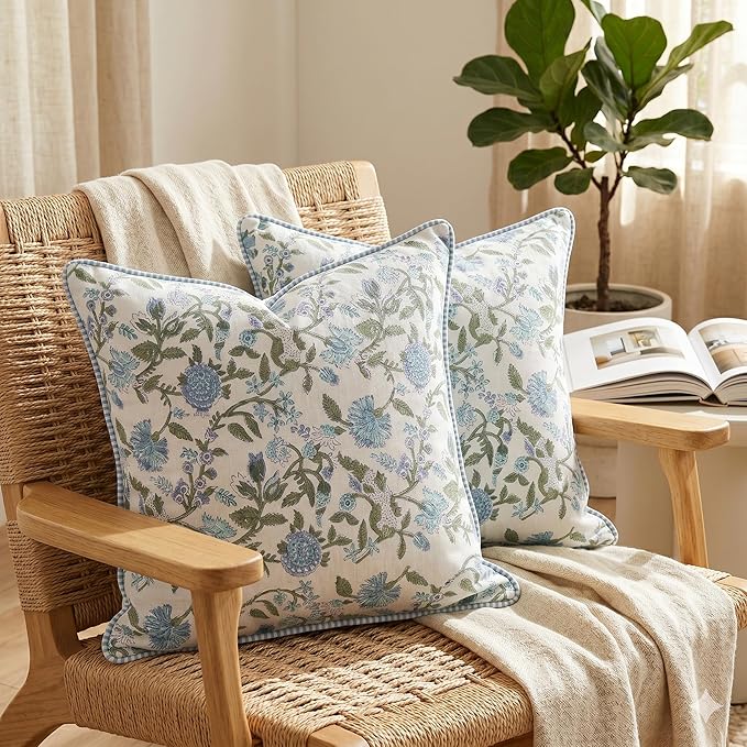 ATOSII Cushion Cover Mahoka Blue 20" X 20"