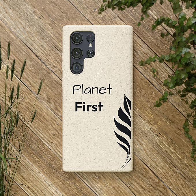 Eco-Friendly Biodegradable Phone Case - Planet First, Compatible with iPhone 16, 15, 14, & Samsung 22, 21, 20, All Versions