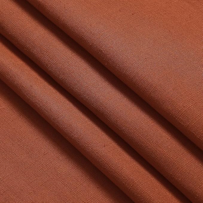 Nanspring Terracotta Long Linen Curtains 102 Inches Long 2 Panel Set Back Tab Boho Rustic Farmhouse Curtain for Living Room Semi Sheer Floor to Ceiling Luxury Home Decor for Bedroom Office 60x102