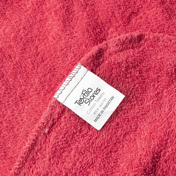 Textila 100% Cotton Hair Wrap Towels for Women (Pack of 2, Raspberry & Green) – Soft & Absorbent Turban Towels for Long, Curly, Frizz-Prone Hair