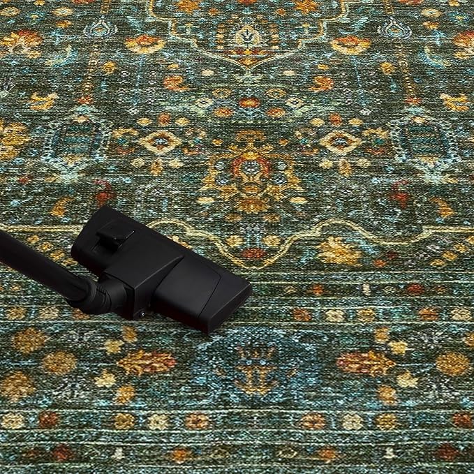 Keen Home Design 30"x84" Rug - Machine Washable Runner Rug with Non-Slip Backing, Ideal for Hallway, Entryway, Kitchen, Laundry Room - Vintage, Easy Clean, Durable, Low Pile Rug - (2'6" x 7')