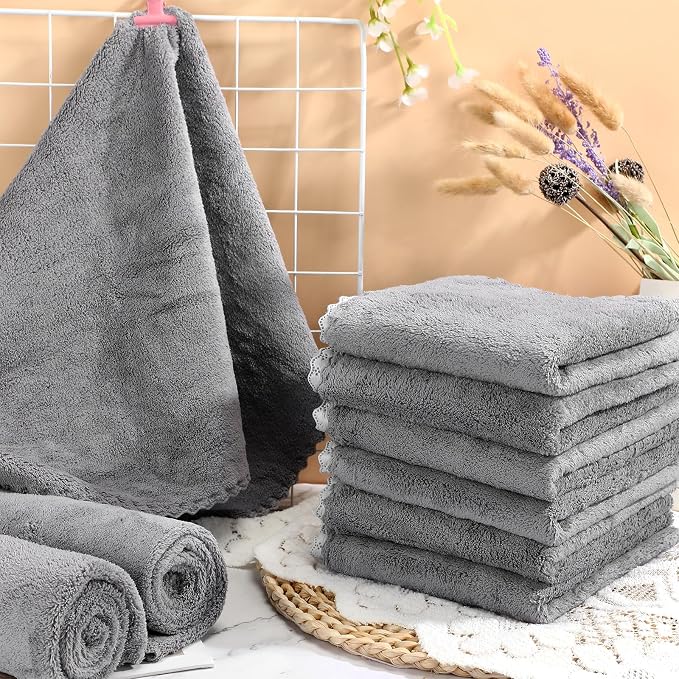 Thyle 12 Pcs Washable Pee Pads for Dogs Reusable Waterproof Training Puppy Pads Bulk Absorbent Pet Whelping Small Dog Mats for Crate Bed Sofa(Gray,13 x 18 Inch)