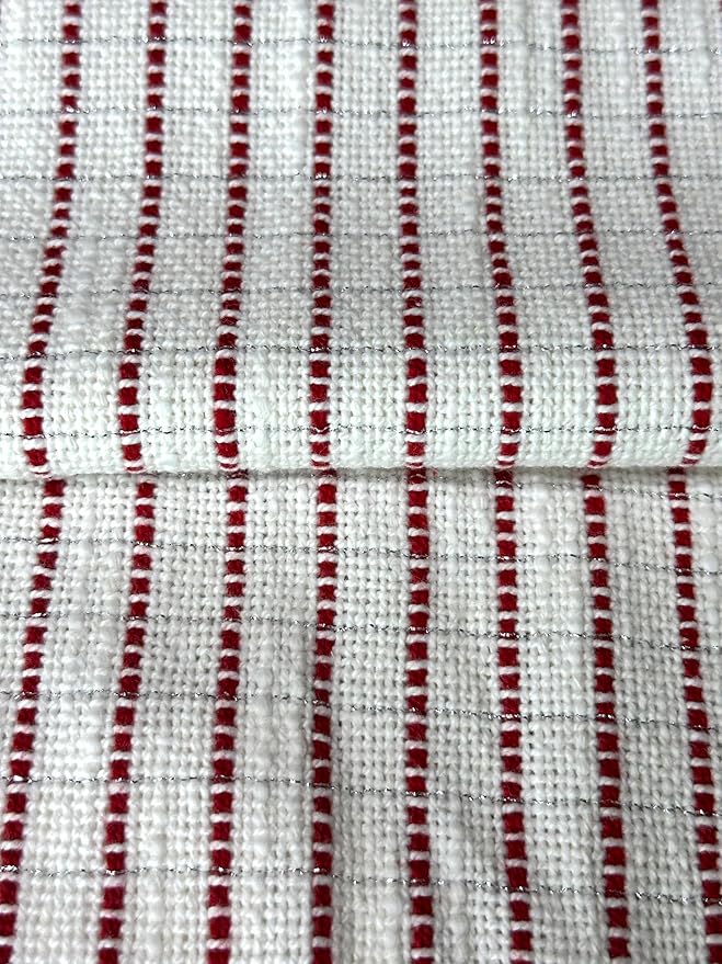 SanVia Cotton Throw Pillow Covers 20x20 – Handwoven Jacquard Texture, Fade-Resistant, No Pilling – Hidden Zipper, Decorative Cushion Cover for Sofa, Couch, Bed – Insert Not Included (Striped, White)