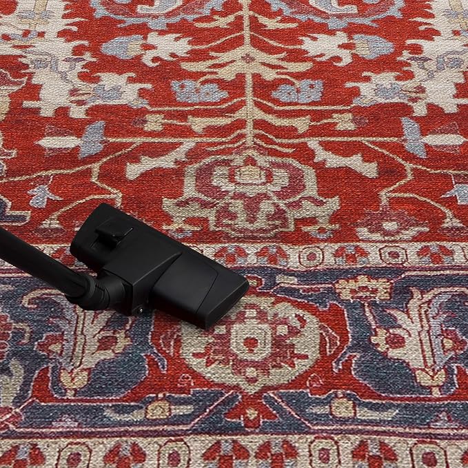 Keen Home Design 48"x72" Rug - Machine Washable Area Rug with Non-Slip Backing, Ideal for Living Room, Dining Room, Bedroom - Vintage, Easy Clean, Durable, Low Pile Rug - (4' x 6')