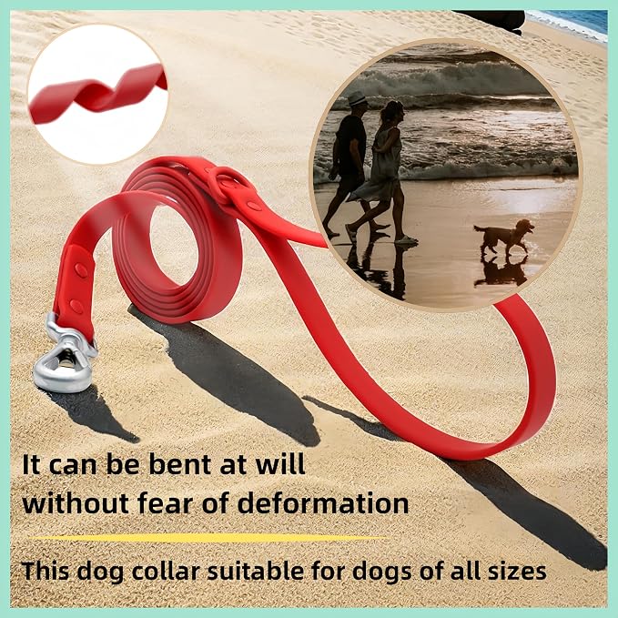 Dog Collar and Leash Set, Durable Waterproof Dog Leashes Collars, 5 Length Setting Adjustable Dog Collars for Large Medium Small Dogs (Mint Green, XL)