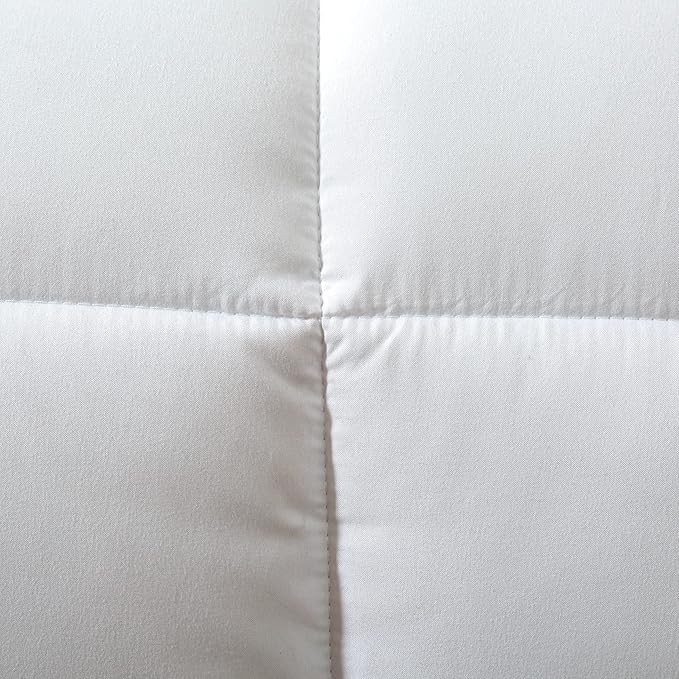 Dorrin Nessin King Size Down Alternative Comforter All Season Duvet Insert, Ultra Soft Double Brushed Microfiber Quilt Cover, Classic Box Stitched with Corner Tabs, White Color