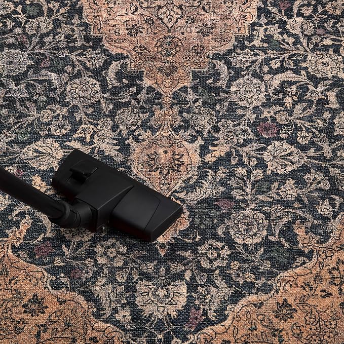 Keen Home Design 48"x72" Rug - Machine Washable Area Rug with Non-Slip Backing, Ideal for Living Room, Dining Room, Bedroom - Vintage, Easy Clean, Durable, Low Pile Rug - (4' x 6')