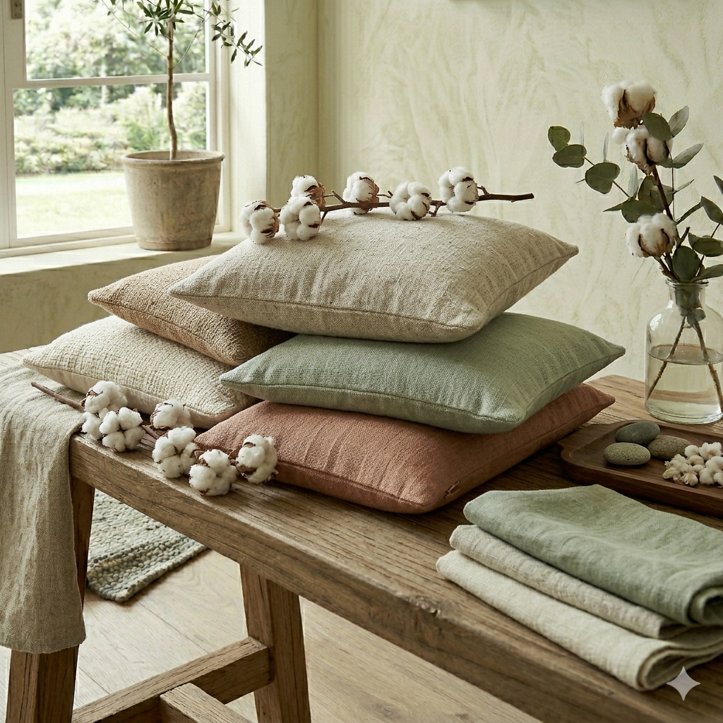 Organic Cotton Throw Pillows