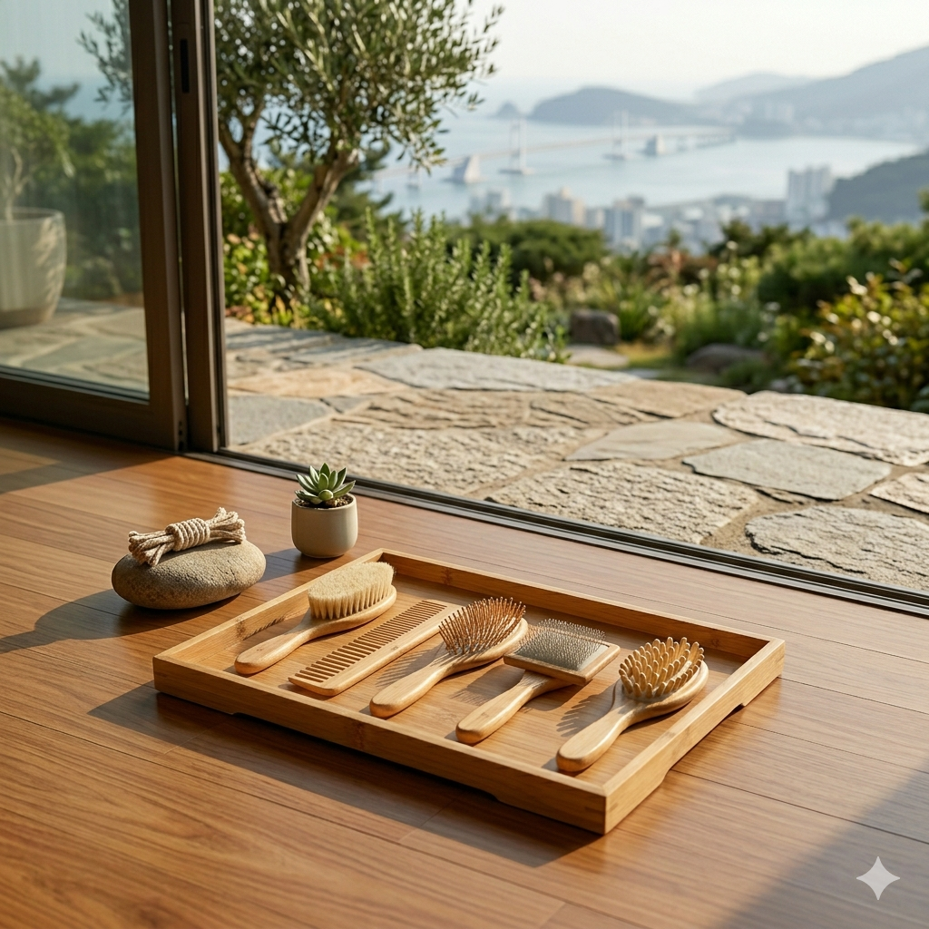 Natural Bamboo Grooming Brushes