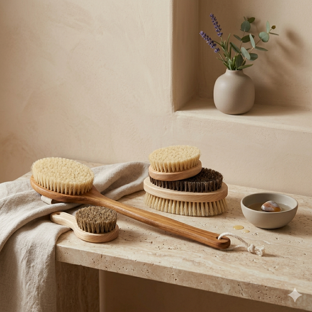 Natural Bristle Body Brushes
