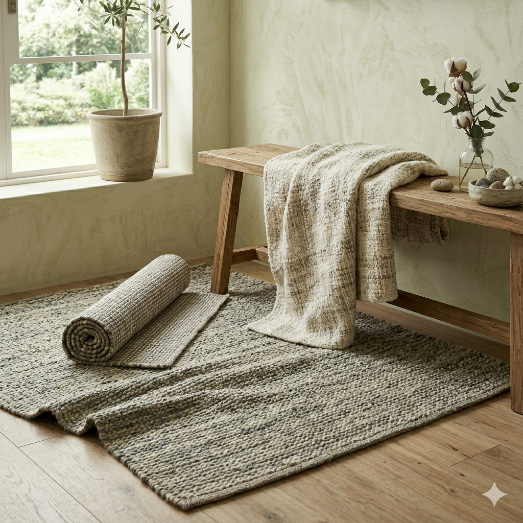 Recycled Fiber Throw Rugs