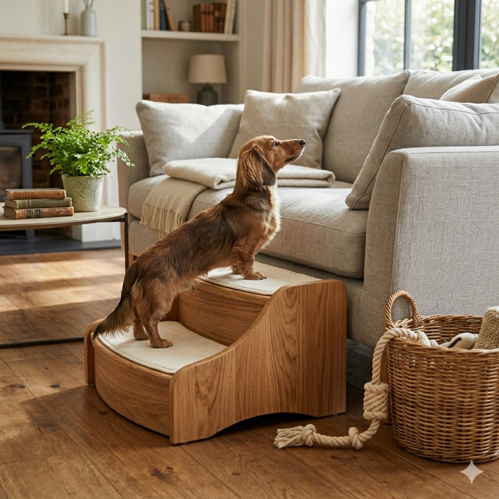 Sustainable Wood Pet Steps