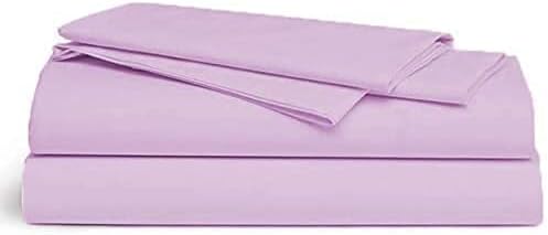 ORGANIC TEXTILES Bed Sheets with Organic Cotton, Solid, Queen, 350 Thread Count, 1 Fitted Sheet, 1 Flat Sheet, 2 Pillowcases