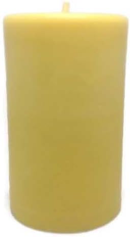 100% Pure Beeswax Pillar Candle – Non Toxic Candle, Clean Burning, Natural Honey Scent, Long Lasting Beeswax Candle for Home, Prayer, Meditation (Mini)