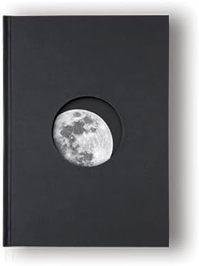 Suck UK Moon Notebook - A6 Notebooks - Hardback Journal - Pocket Notebook - Journals For Women - Recycled Paper - Blank Notebook - Moon Cut Out Cover - Grid Lined Pages Notepad - Space Themed