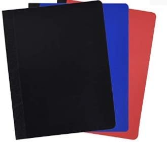Mintra Office Poly Composition Book (3 Pack, Black Blue Red)