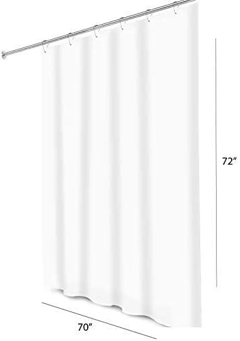 Home Expressions Premium 6 Guage PEVA Shower Curtain Liner - PVC Free Magnetized Bottom Odorless with Rustproof Grommets 70"x72" (Frost)