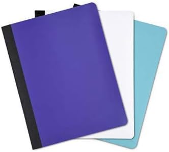Mintra Office Poly Composition Book (3 Pack, Teal Purple White)