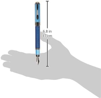 Monteverde Innova Formula M Fountain Pen, Blue - Stub Nib, Durable PVD Coating, Refillable, JoWo Stainless Steel Nib, Premium Gift Box