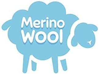Merino Wool Blanket Throw Bed Natural Bed Blanket (55"x39" - 100x140 cm, Blue)