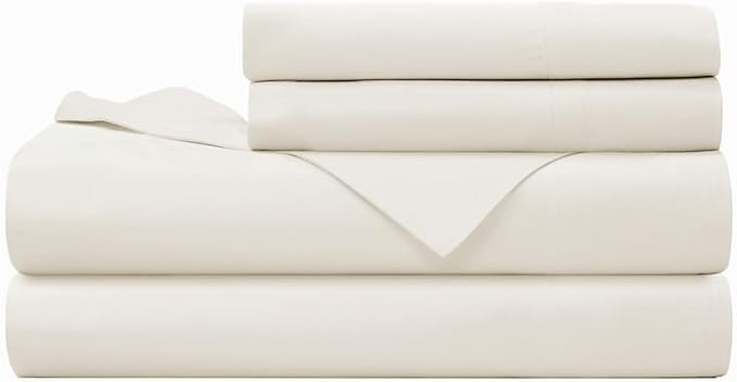 Farm to Home Dreamy Organic Cotton Sheet Set, 300 TC Sateen Sheets | GOTS Certified Cooling Sheets with Deep Pocket Fit