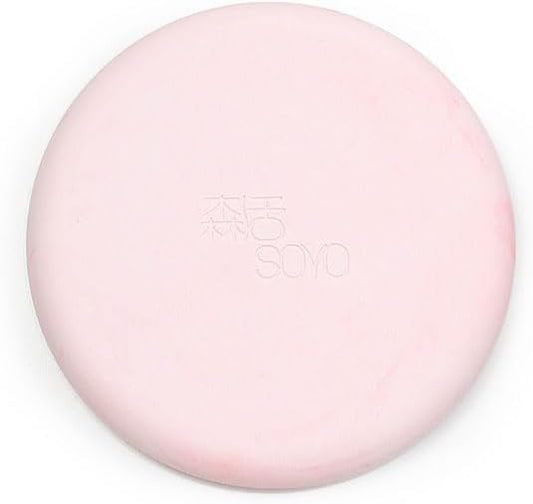 Diatomite Soap Dish Holder, Quick Dry Stone Soap Dish, Fast Drying Stone Soap Tray, Diatomaceous Earth Soap Dish for Hand Soap, Sponge Holder (Pink, Round)