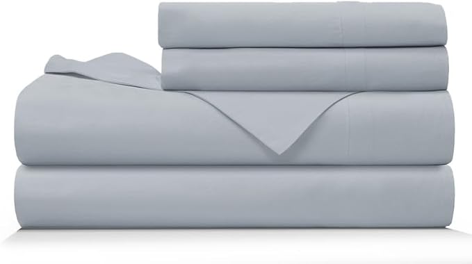 Farm to Home Dreamy Organic Cotton Sheet Set, 300 TC Sateen Sheets | GOTS Certified Cooling Sheets with Deep Pocket Fit