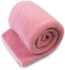 Merino Wool Blanket Throw Bed Natural Bed Blanket (47"x59" - 120x150cm, Pink)